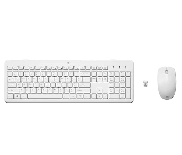 HP 230 Wireless White Keyboard and Mouse Combo 1600 DPI Image